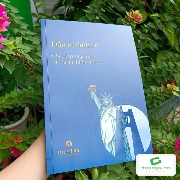 B&igrave;a brochure Interimm cầm tr&ecirc;n tay
