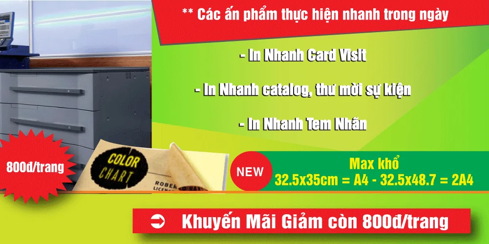 bảng giá in nhanh